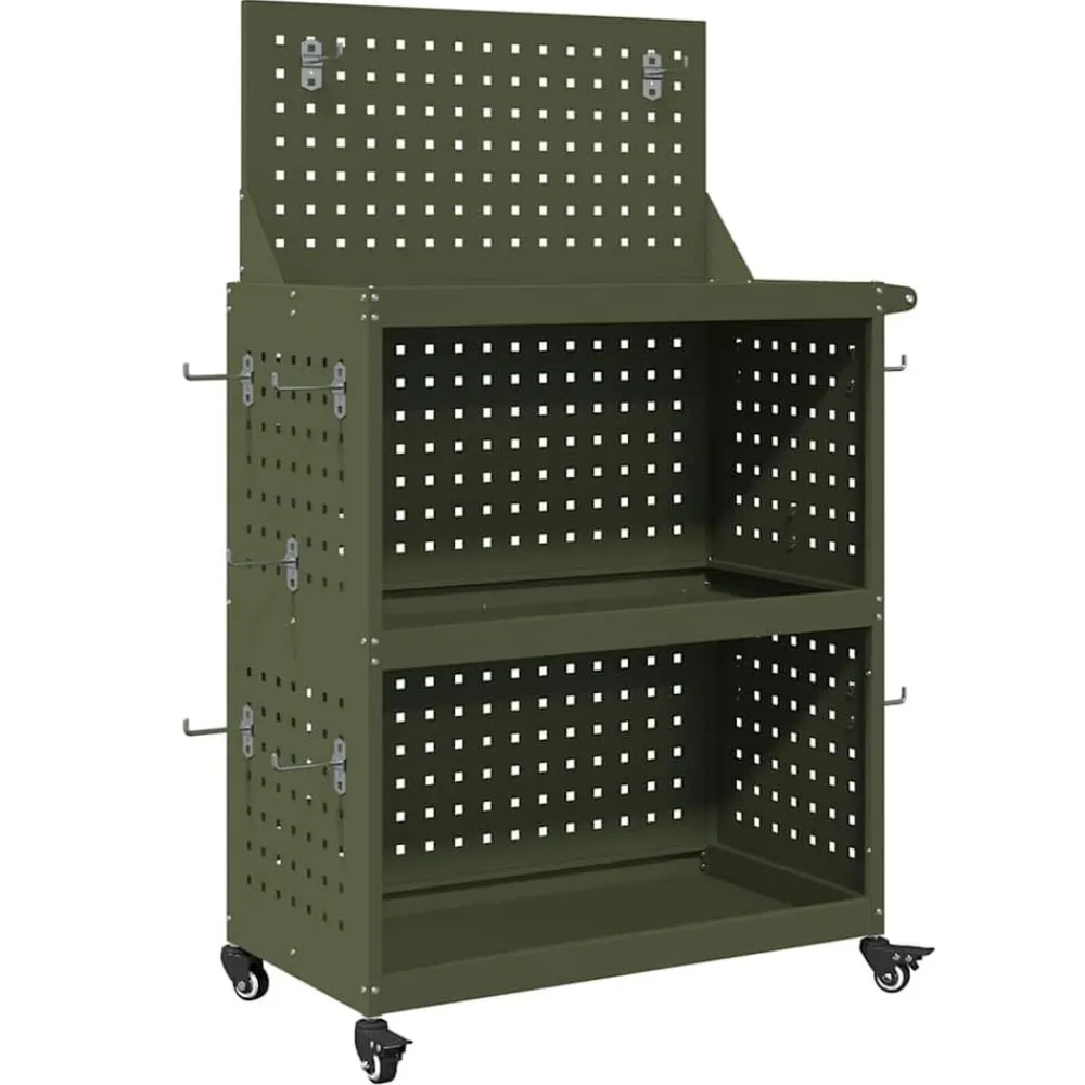 vidaXL Chariot à outils avec étagère 65 x 35 x 111 cm