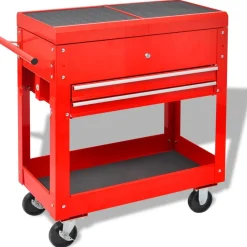 Outils-vidaXL Chariot à outils Rouge 70.5 x 37 x 71 cm Acier