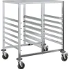 vidaXL Chariot à plateaux 12 bacs GN 75x55x87 cm acier inoxydable