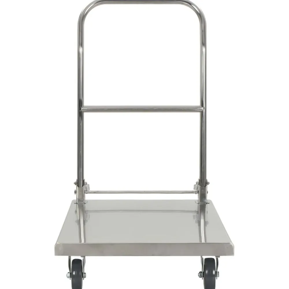 vidaXL Chariot à plateforme Argenté 82x53x86 cm Acier inoxydable
