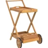 vidaXL Chariot à thé 54x87x90 cm bois massif d'acacia