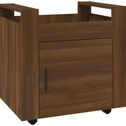 Chariots & Îlots-vidaXL Chariot de bureau Chêne marron 60x45x60 cm Bois d'ingénierie Ch&ecirc;ne marron