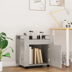vidaXL Chariot de bureau 60x45x60 cm Bois d'ingénierie