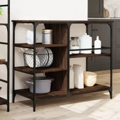 Chariots & Îlots-vidaXL Chariot de cuisine chêne marron 100x45x89,5cm bois d'ingénierie Chêne marron