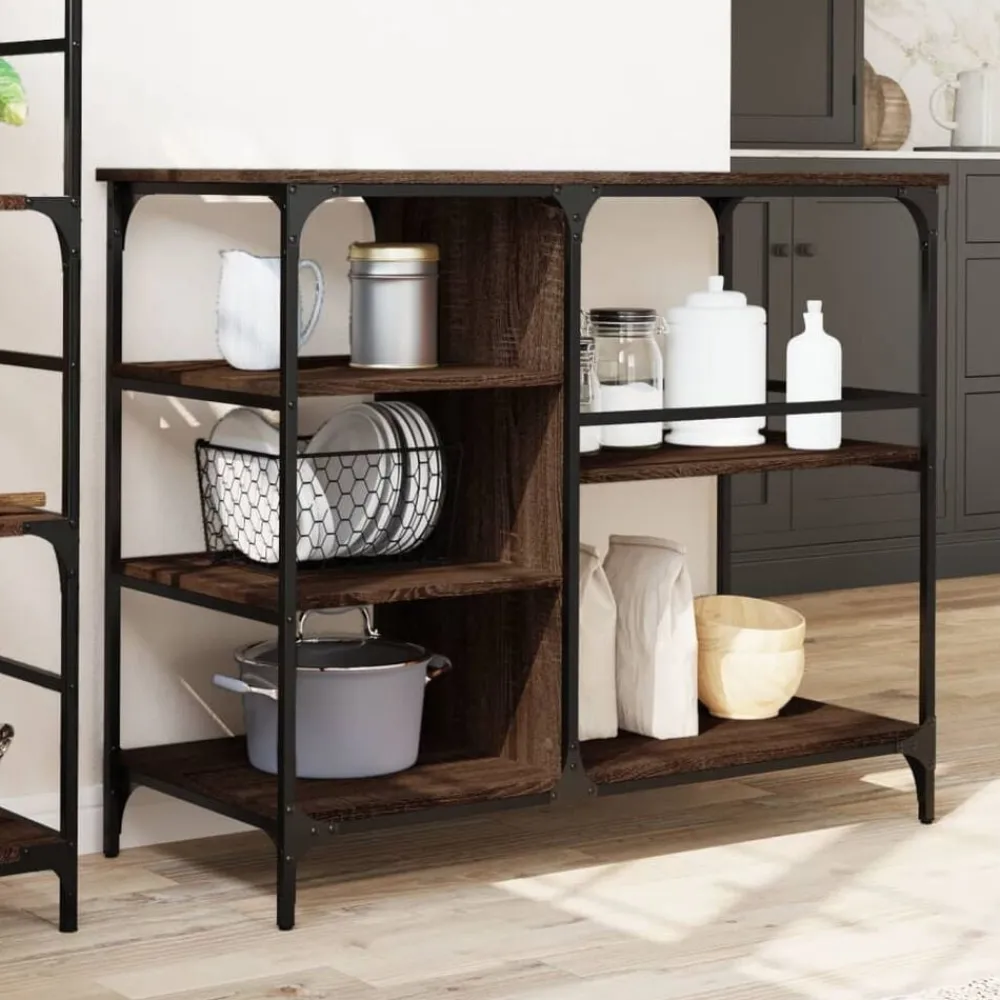 Chariots & Îlots-vidaXL Chariot de cuisine chêne marron 100x45x89,5cm bois d'ingénierie Chêne marron