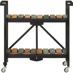 Chariots & Îlots-vidaXL Chariot de cuisine 87x36x81 cm Bois massif de récupération