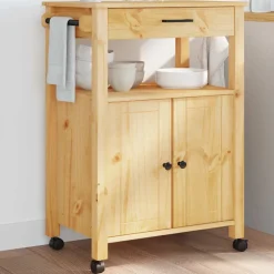 vidaXL Chariot de cuisine MONZA 60x40x88,5 cm bois massif de pin