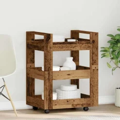 Chariots & Îlots-vidaXL Chariot de cuisine Bois de chêne 60 x 45 x 80 cm Bois ancien