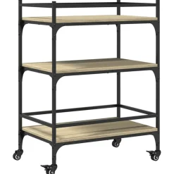 Chariots & Îlots-vidaXL Chariot de cuisine chêne sonoma 65x40x86,5 cm bois d'ingénierie Ch&ecirc;ne sonoma