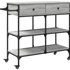 vidaXL Chariot de cuisine 105x42x95 cm bois d'ingénierie