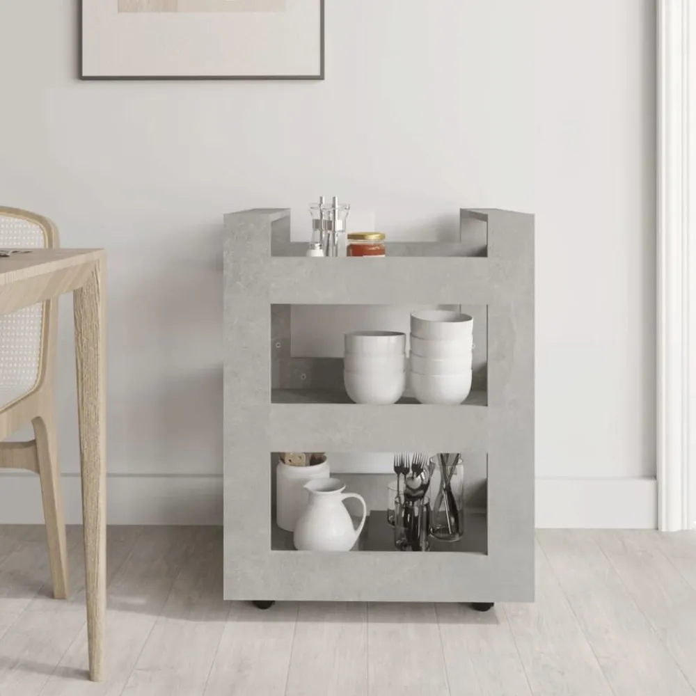 vidaXL Chariot de cuisine 60x45x80 cm Bois d'ingénierie