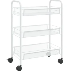 vidaXL Chariot de cuisine à 3 niveaux 46x26x64 cm Fer
