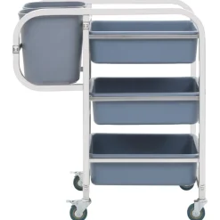 Chariots & Îlots-vidaXL Chariot de cuisine avec récipients en plastique 82x43,5x93 cm