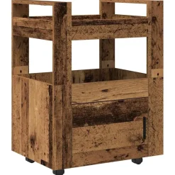 Chariots & Îlots-vidaXL Chariot de cuisine 60 x 45 x 80 cm Bois ancien