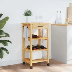 vidaXL Chariot de cuisine MONZA 48x40x88,5 cm bois massif de pin