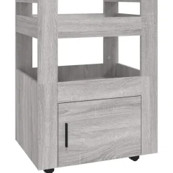 Chariots & Îlots-vidaXL Chariot de cuisine 60x45x80 cm Bois d'ingénierie Sonoma gris