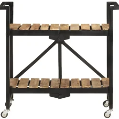 vidaXL Chariot de cuisine 87x36x81 cm Bois massif de manguier