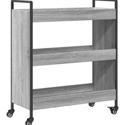 Chariots & Îlots-vidaXL Chariot de cuisine 70x30x82 cm bois d'ingénierie Sonoma gris