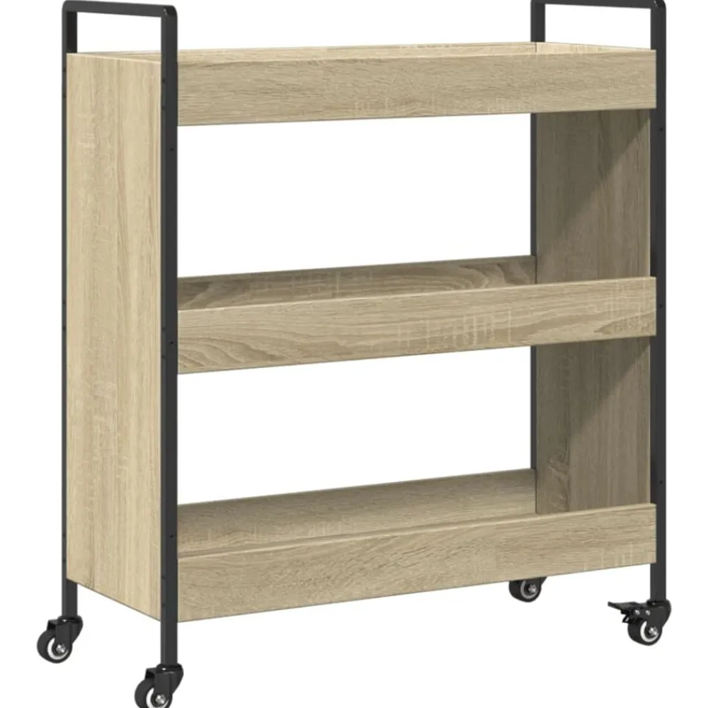 Chariots & Îlots-vidaXL Chariot de cuisine chêne sonoma 70x30x82 cm bois d'ingénierie Chêne sonoma
