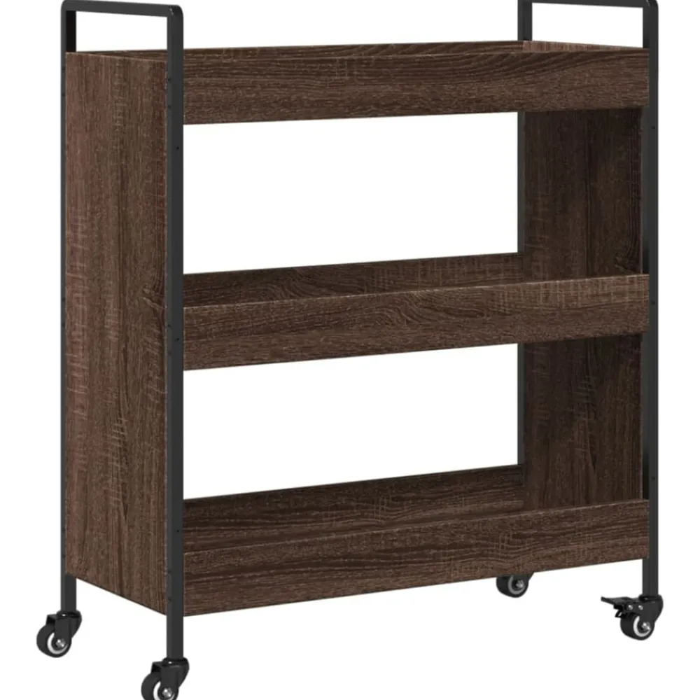Chariots & Îlots-vidaXL Chariot de cuisine chêne marron 70x30x82 cm bois d'ingénierie Chêne marron
