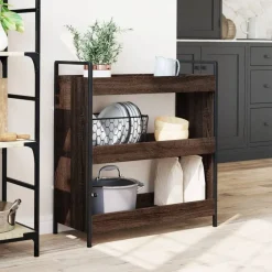 Chariots & Îlots-vidaXL Chariot de cuisine chêne marron 70x30x82 cm bois d'ingénierie Chêne marron