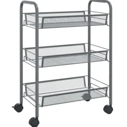 vidaXL Chariot de cuisine à 3 niveaux 46x26x64 cm Fer