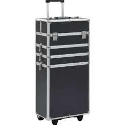 Bagages & Maroquinerie-vidaXL Chariot de maquillage Aluminium Noir