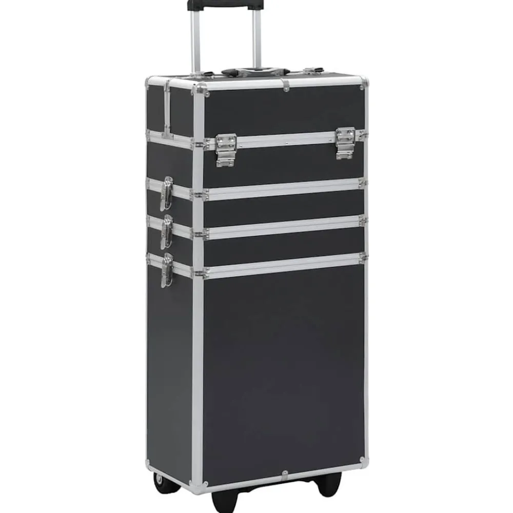 Bagages & Maroquinerie-vidaXL Chariot de maquillage Aluminium Noir