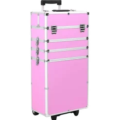Bagages & Maroquinerie-vidaXL Chariot de maquillage Aluminium Rose