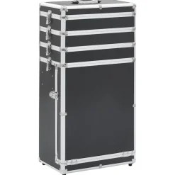Bagages & Maroquinerie-vidaXL Chariot de maquillage Aluminium Noir