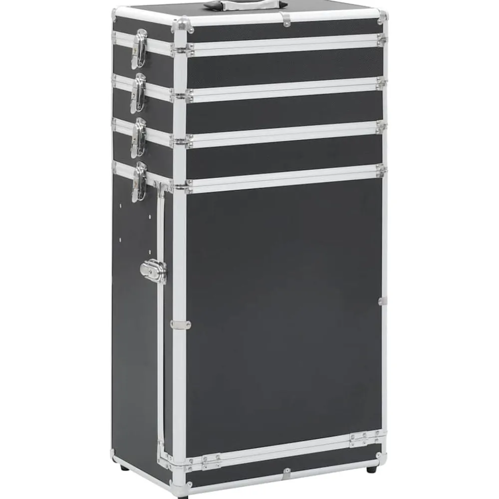 Bagages & Maroquinerie-vidaXL Chariot de maquillage Aluminium Noir