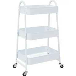 vidaXL Chariot de rangement à 3 niveaux 42x41,5x77 cm acier