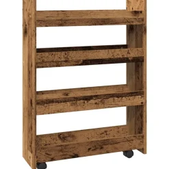 vidaXL Chariot de rangement étroit 4 niveaux