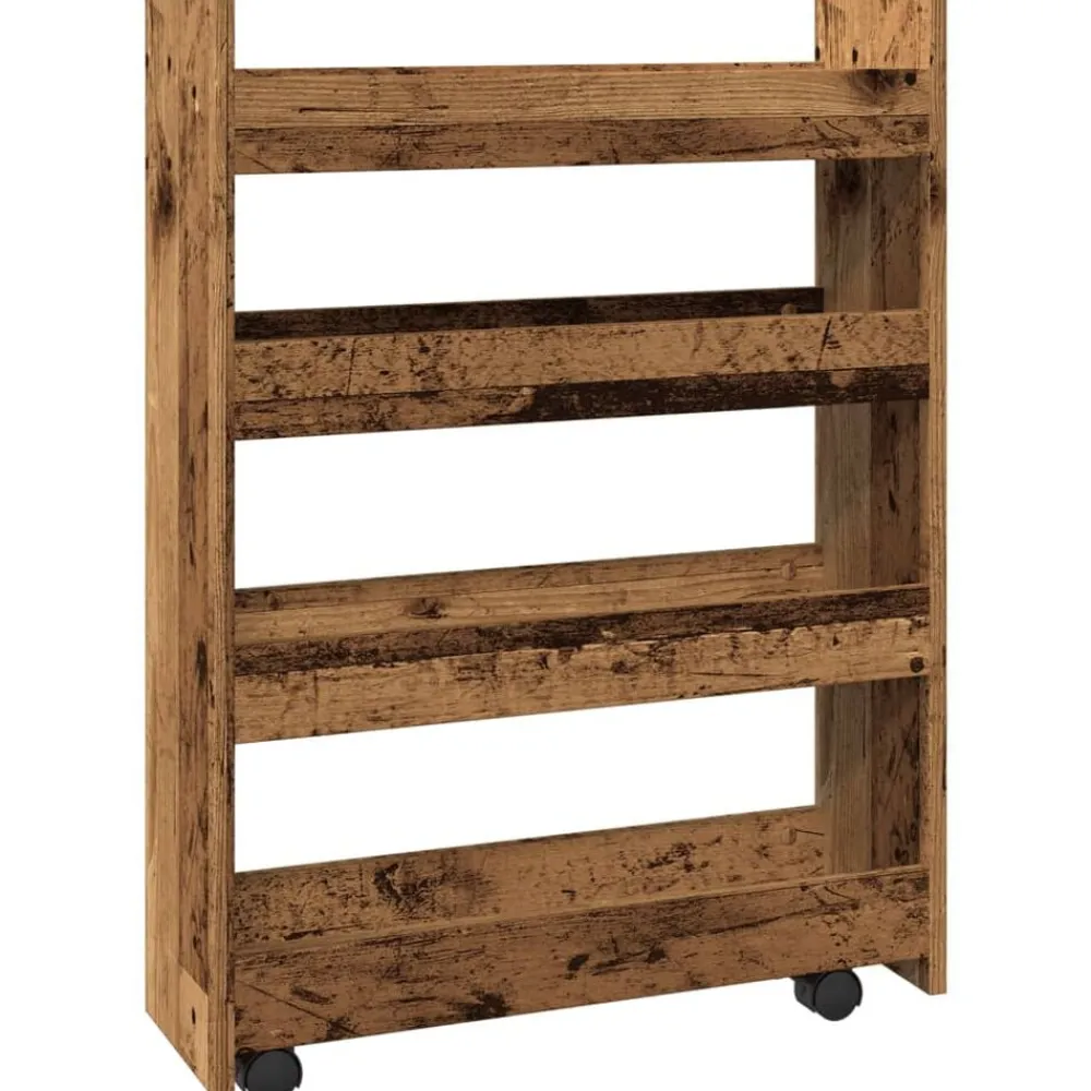 vidaXL Chariot de rangement étroit 4 niveaux
