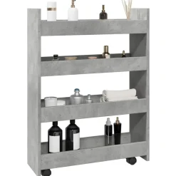 vidaXL Chariot de rangement étroit 4 niveaux