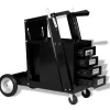 Accessoires De Quincaillerie-vidaXL Chariot de soudage avec 4 tiroirs Noir
