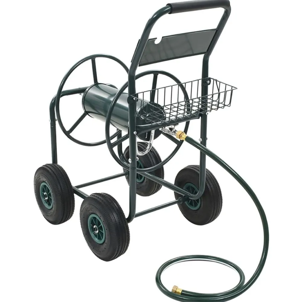 Accessoires De Quincaillerie-vidaXL Chariot dévidoir avec connecteur de tuyau 1/2" 75 m Acier