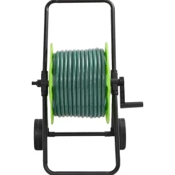 Accessoires De Quincaillerie-vidaXL Chariot enrouleur vert et jeu de raccords de tuyaux 1,27cm 30 m