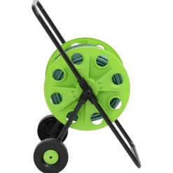 Accessoires De Quincaillerie-vidaXL Chariot enrouleur vert et jeu de raccords de tuyaux 1,27cm 30 m