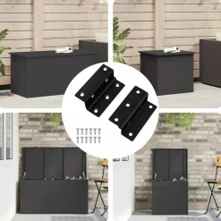 Accessoires De Quincaillerie-vidaXL Charnière 2 pcs Noir 38 x 17 x 60 mm Fer