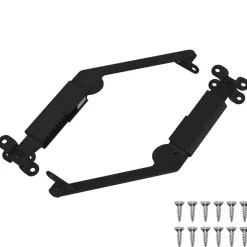 Accessoires De Quincaillerie-vidaXL Charnière de support de couvercle 2 pcs Noir 192 x 32 x 50 mm
