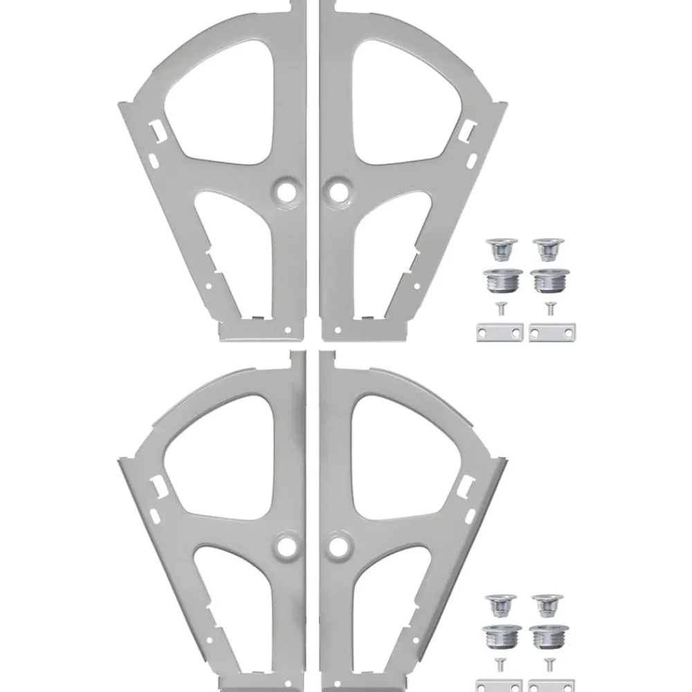 vidaXL Charnière de Tiroir Flip 2 pcs Argenté 235 x 155 x 30 mm Fer