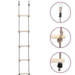 vidaXL Échelle à 5 échelons 210 cm Bois de pin massif