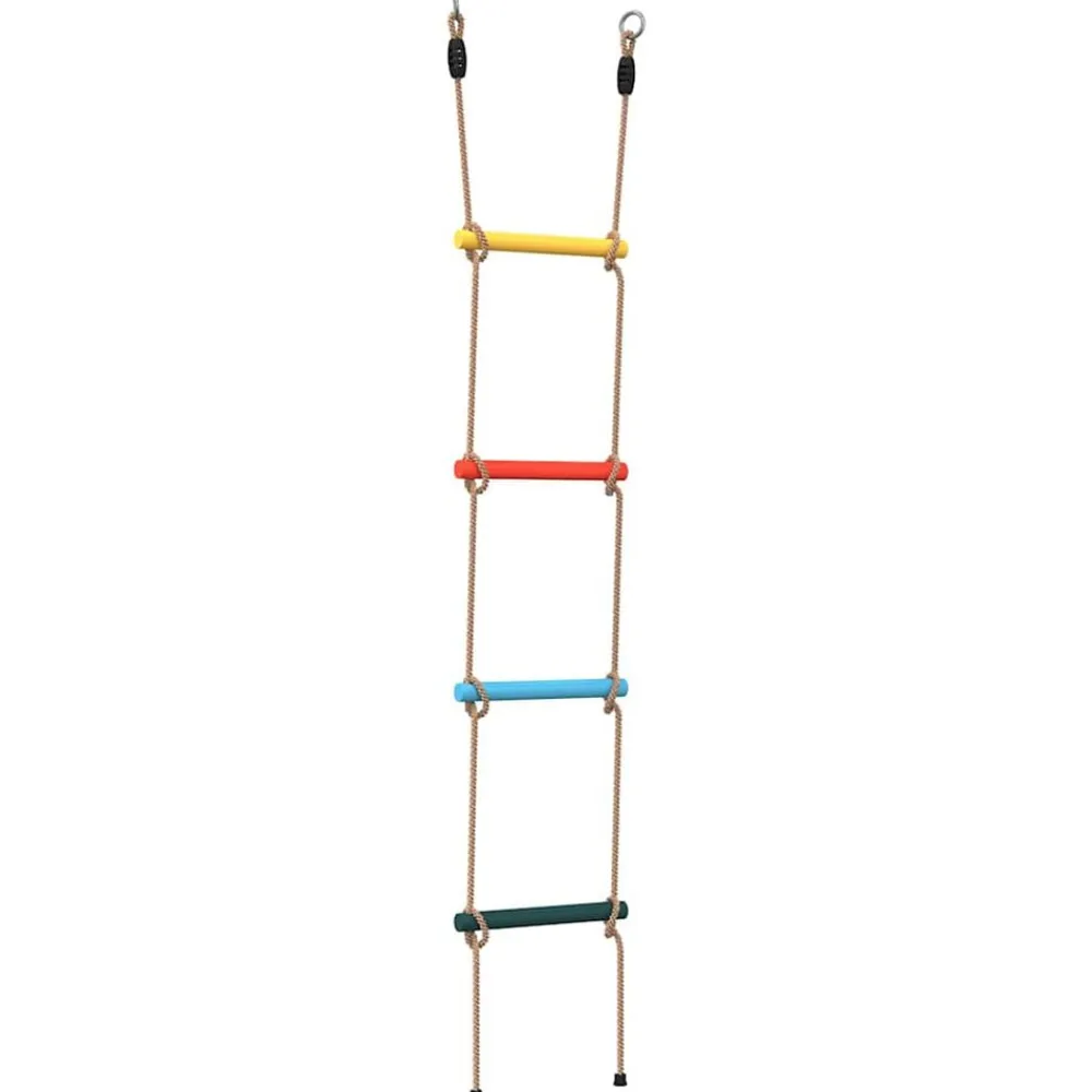 Jeux De Plein Air-vidaXL Échelle de corde pour enfants avec 4 échelons multicolore