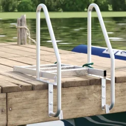 Pièces Détachées Pour Véhicules-vidaXL Échelle de quai à 3 marches Argent 58 x 77 x 144 cm Aluminium