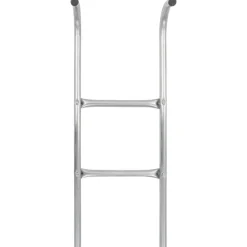 vidaXL Échelle de trampoline à 2 marches Acier Argenté 72 cm (Convient pour une Hauteur de 65 cm)