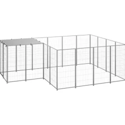 vidaXL Chenil é 6,05 m² Acier