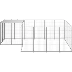 vidaXL Chenil é 6,05 m² Acier