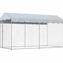 Articles Pour Animaux De Compagnie-vidaXL Chenil d'extérieur avec toit pour chiens 382x192x225 cm