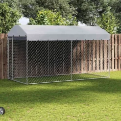 Articles Pour Animaux De Compagnie-vidaXL Chenil d'extérieur avec toit pour chiens 382x192x225 cm